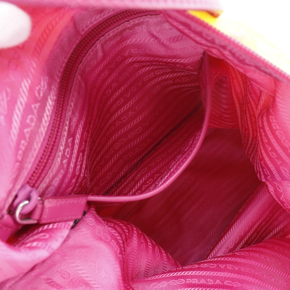 Prada PRADA 2-Way Shoulder Tote Bag, Floral Pattern, Nylon, Pink, Flower Desi... - Picture 8 of 16